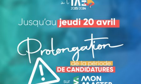 MonMaster : Prolongation de la période de candidatures